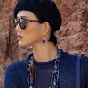 NWT&Box $995 Ralph Lauren Collection Bead & Pearl Drop Earrings OS